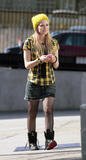 Avril Lavigne Pics beehive hairdo black fishnet stockings filming photo shoot inside The Viper Room nightclub Hollywood