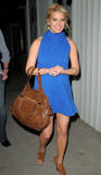 essica Simpson in blue dress sighting in West Hollywood