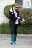 Jessica Biel out and about in aqua boots